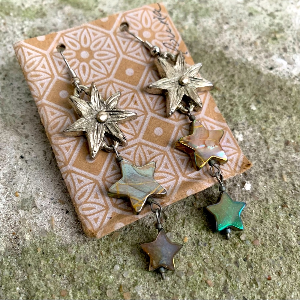 Handmade Star dangle earrings